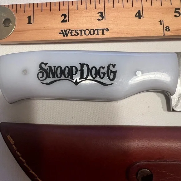 New Snoop Dogg Damascus 9" Knife with Sheath. Thick!! (C4) - Picture 5 of 6